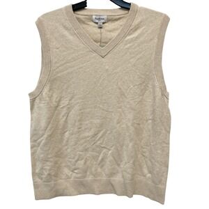 Goodfellow & Co Men's Beige V Neck Knit Sweater Vest Size Large
